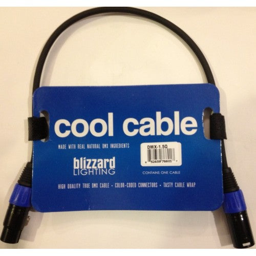 Blizzard Lighting DMX-1.5Q 1.5' 3-Pin DMX Cool Cable