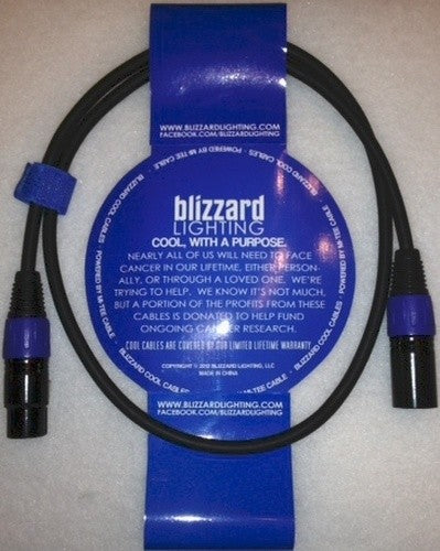 Blizzard Lighting DMX-3Q Cool Cable / 3' 3-Pin XLR 22 Gauge DMX Cable