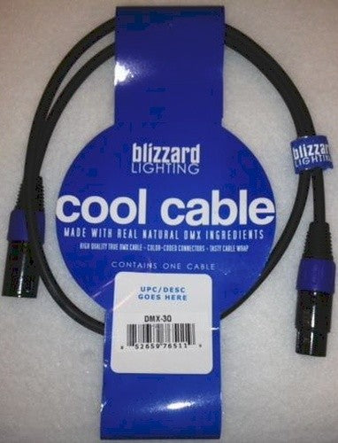 Blizzard Lighting DMX-3Q Cool Cable / 3' 3-Pin XLR 22 Gauge DMX Cable