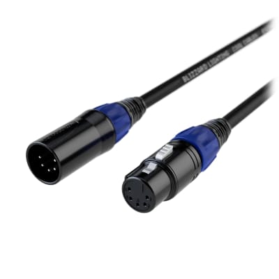 Blizzard DMX-5PIN-IP-5Q Cool Cable / IP Rated 5' 5-Pin XLR 22 Gauge DMX Cable