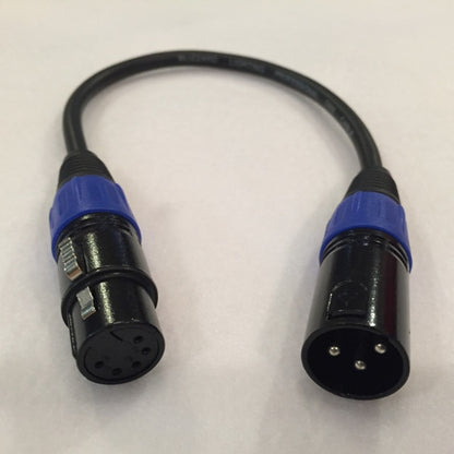 Blizzard Lighting DMX-5PIN-FEMALE-TURN      3-Pin Male to 5-Pin Female 1ft Cable DMX Cool Cable