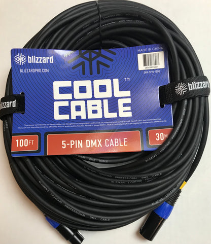 5-Pin DMX Lighting Cable 100ft for Professional Cable Lighting
